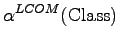$\displaystyle \alpha^{LCOM}(\textrm{Class})$