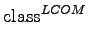 $\displaystyle \textrm{class}^{LCOM}$