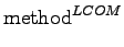 $\displaystyle \textrm{method}^{LCOM}$